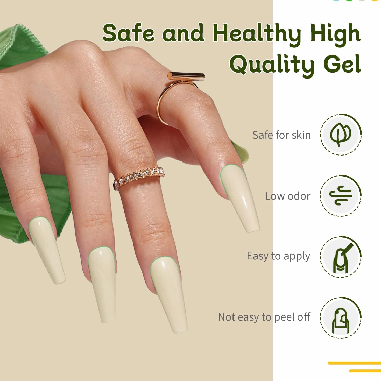 JODSONE 4 Bottiglie 10ML Primer per unghie Base Coat Top Coat Lucido ad asciugatura rapida Nail Art Design Regalo