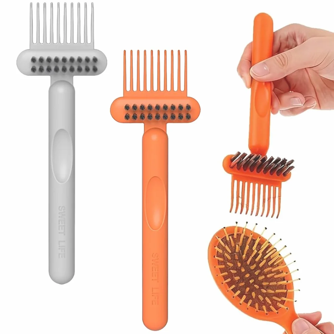 Spazzola Pulizia Pettini 2 Pezzi, 2-in-1 Strumento Rimuove Polvere e Capelli per Salone Domestico Professionale