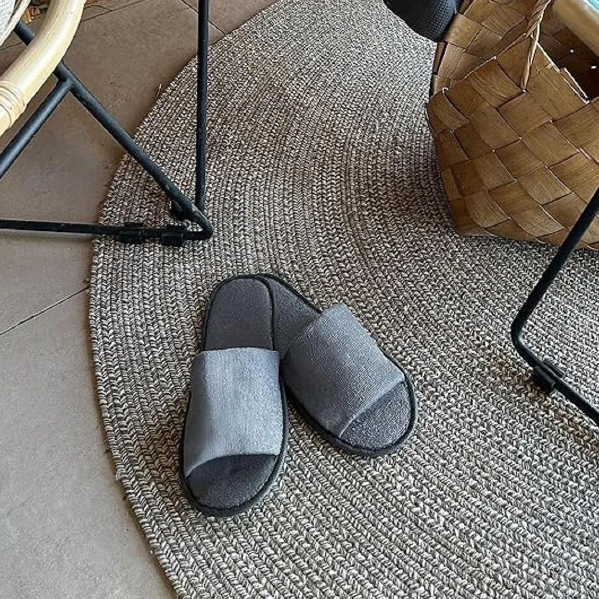 Pantofole Hotel Ciabattine Spa Morbide Punta Chiusa Antiscivolo Pile Corallo Unisex Portatili 4 Paia