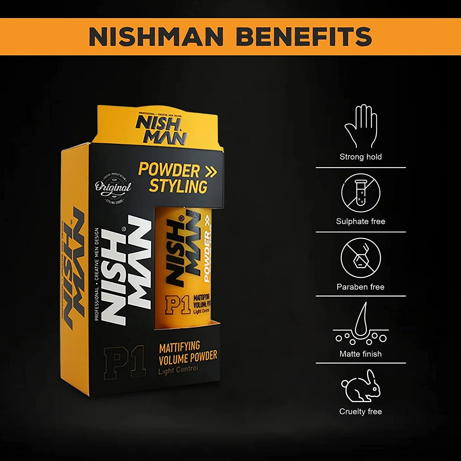 NISHMAN Barber Shave Talk Polvere 180g - Polvere da Barba per Barbieri e Parrucchieri - Esperienza di Rasatura Perfetta, Pre-Barba Confortevole & Risultati Lisci