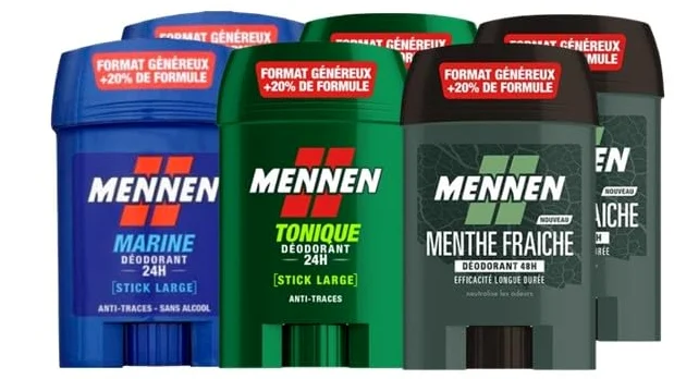 Mennen - Set di 6 deodoranti, tonico 24h x2, Marine 24h x2 e Natural Force 48h x2, bastoncini larghi senza alcool anti impronte