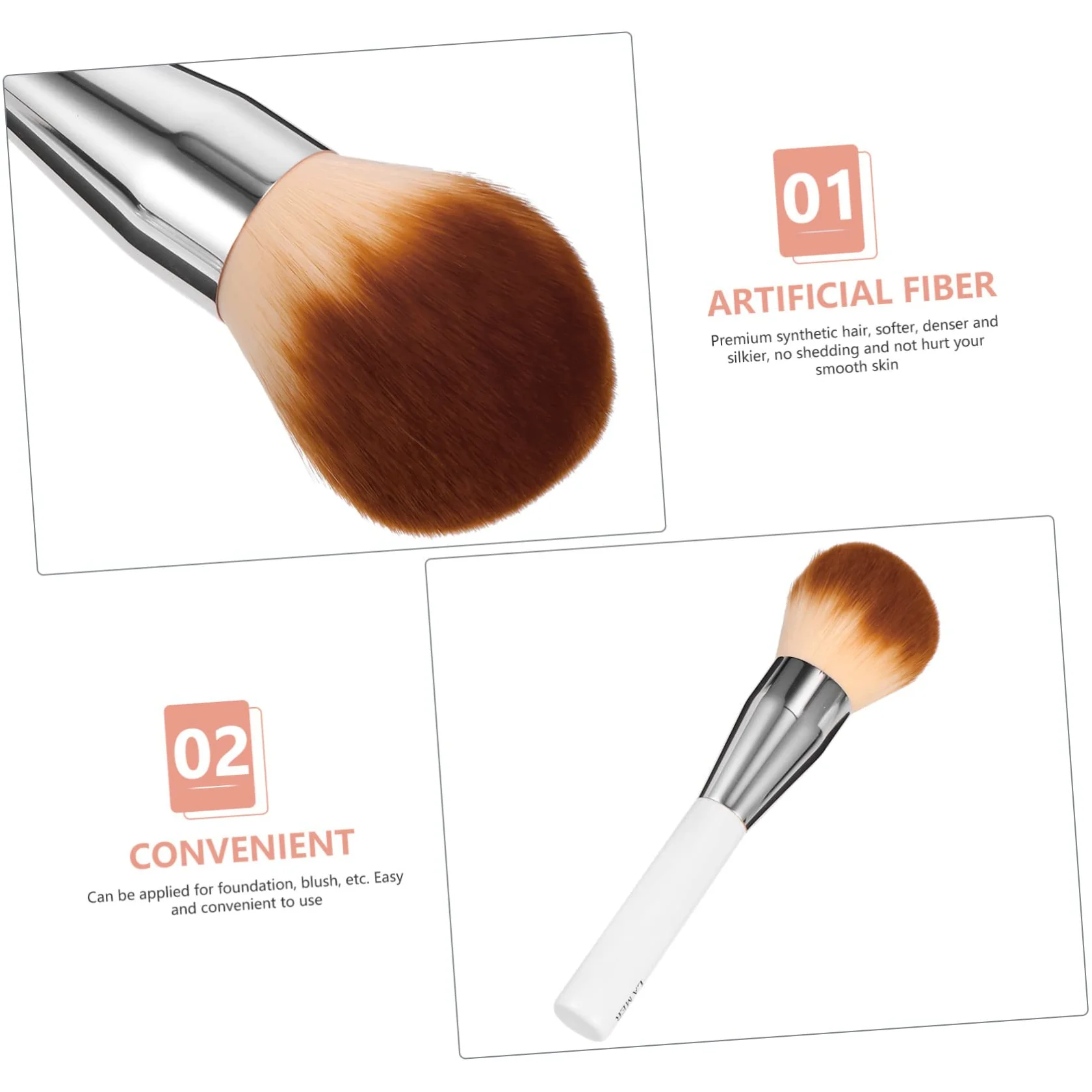 FOMIYES 3 Pennelli Piatti Per Fondotinta Liquido Da Donna Per Lapplicazione Di Cosmetici
