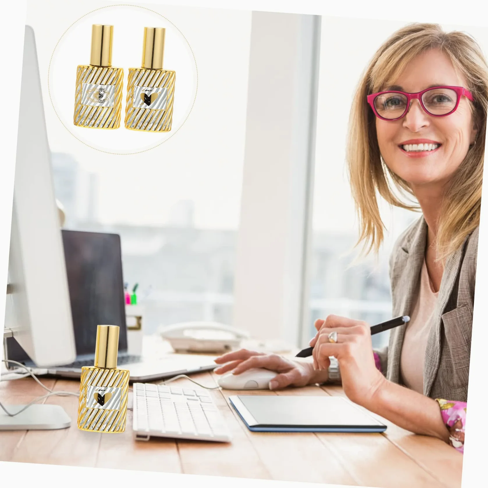 FOMIYES 3 Set Di Flaconi Spray in Ricaricabili Per Profumo Da Viaggio Per Conservare Profumi Contenitori Compatti in Per Profumo 2 Pezzi*3
