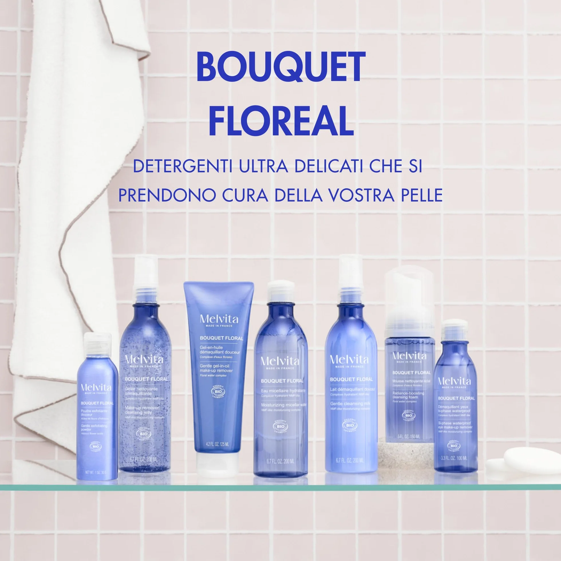 Melvita - Bouquet Floral - Mousse detergente viso delicata e leggera