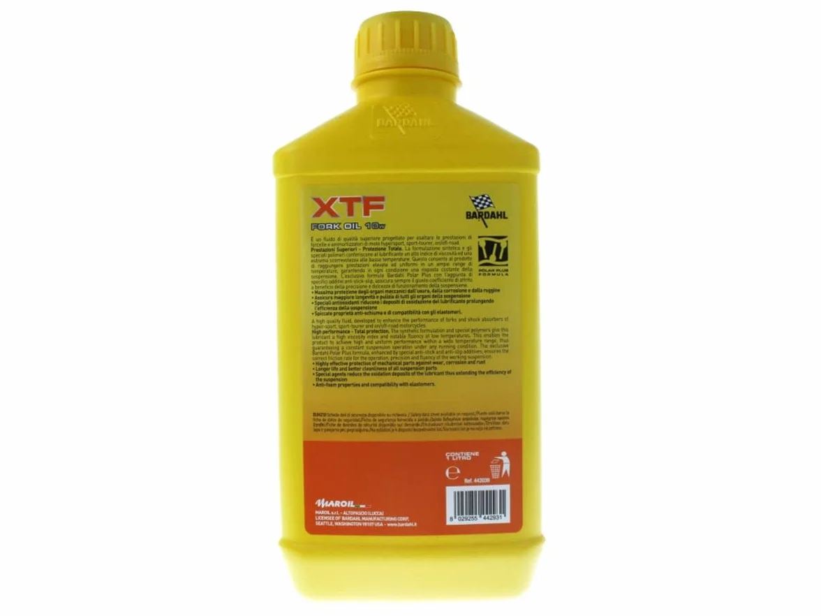Bardahl XTF Fork Oil SAE 10W 1L Olio Sintetico per Forcelle