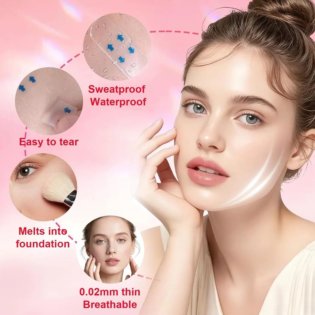 120 Pezzi Face Tape Viso Lifting, Cerotti Lifting Viso Invisible, Cerotti Antirughe for Doppio Mento, Rughe Nasolabiali e Fronte,Pelle Cadente