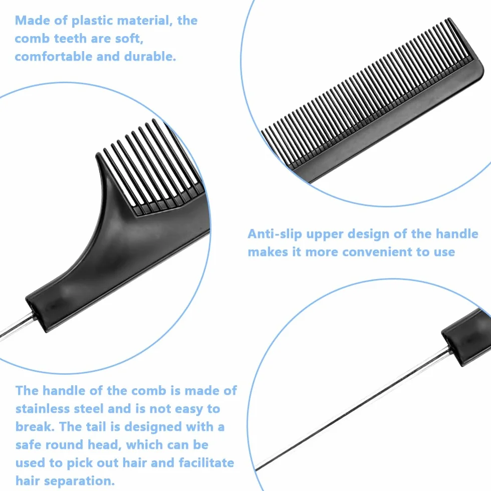 CAREDGO Pennello Parrucchiere Pennello da Barbiere Taglio di Capelli a Spazzola con Pennello Collo per Parrucchieri 1 Pettine Pennellessa Parrucchieri per Strumenti di Pulizia per Barbieri, 14cm