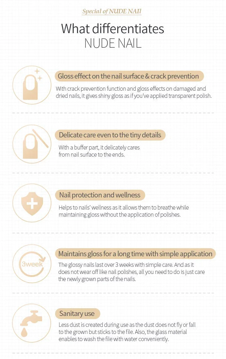 Dains - Lima professionale per unghie in vetro con custodia, 3 EA | Lima per unghie finte naturali e acriliche, per manicure e pedicure
