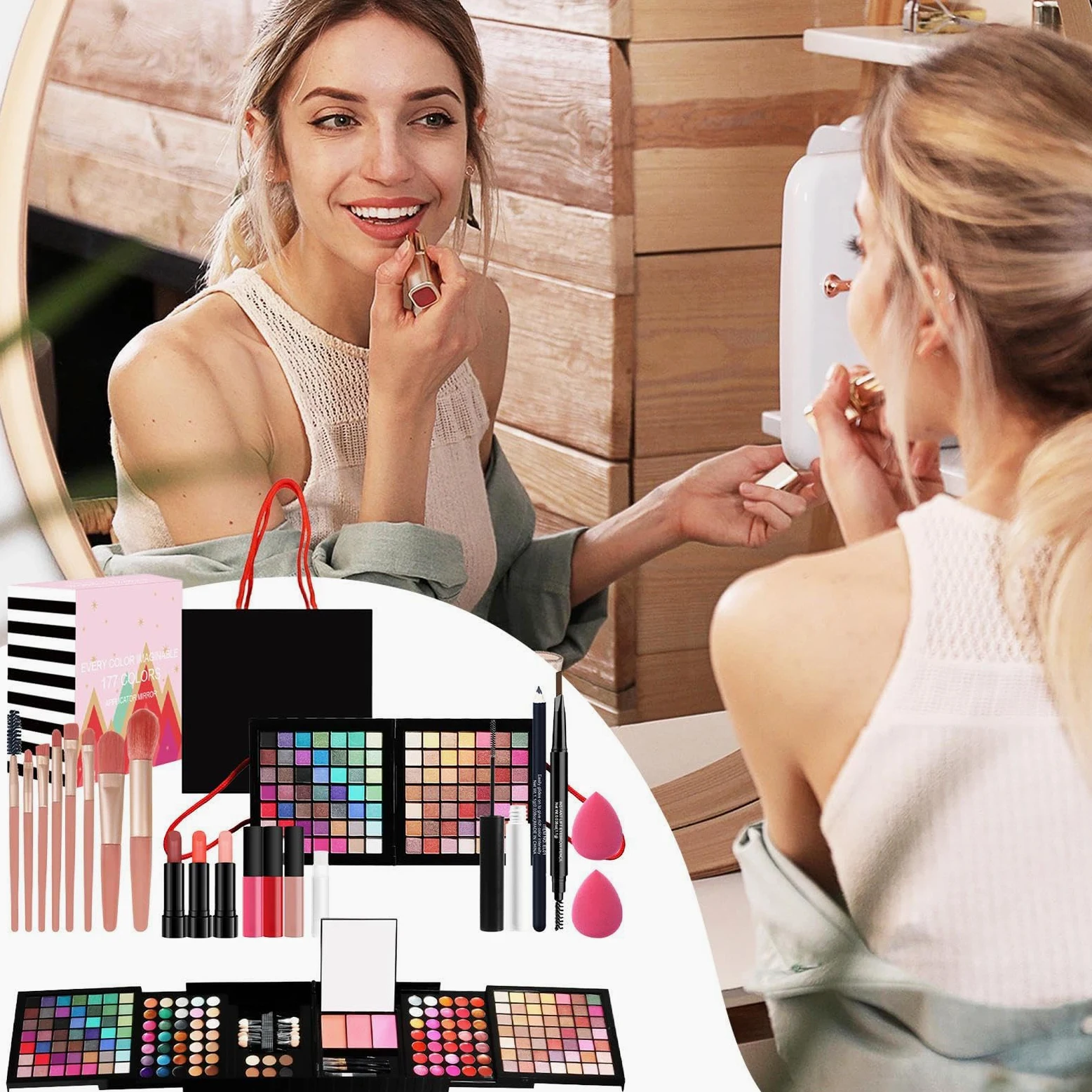 Kit trucco per donna, kit completo trucco per donna - Set multiuso | Set completo di cosmetici per donne e ragazze, include cosmetici e strumenti per il