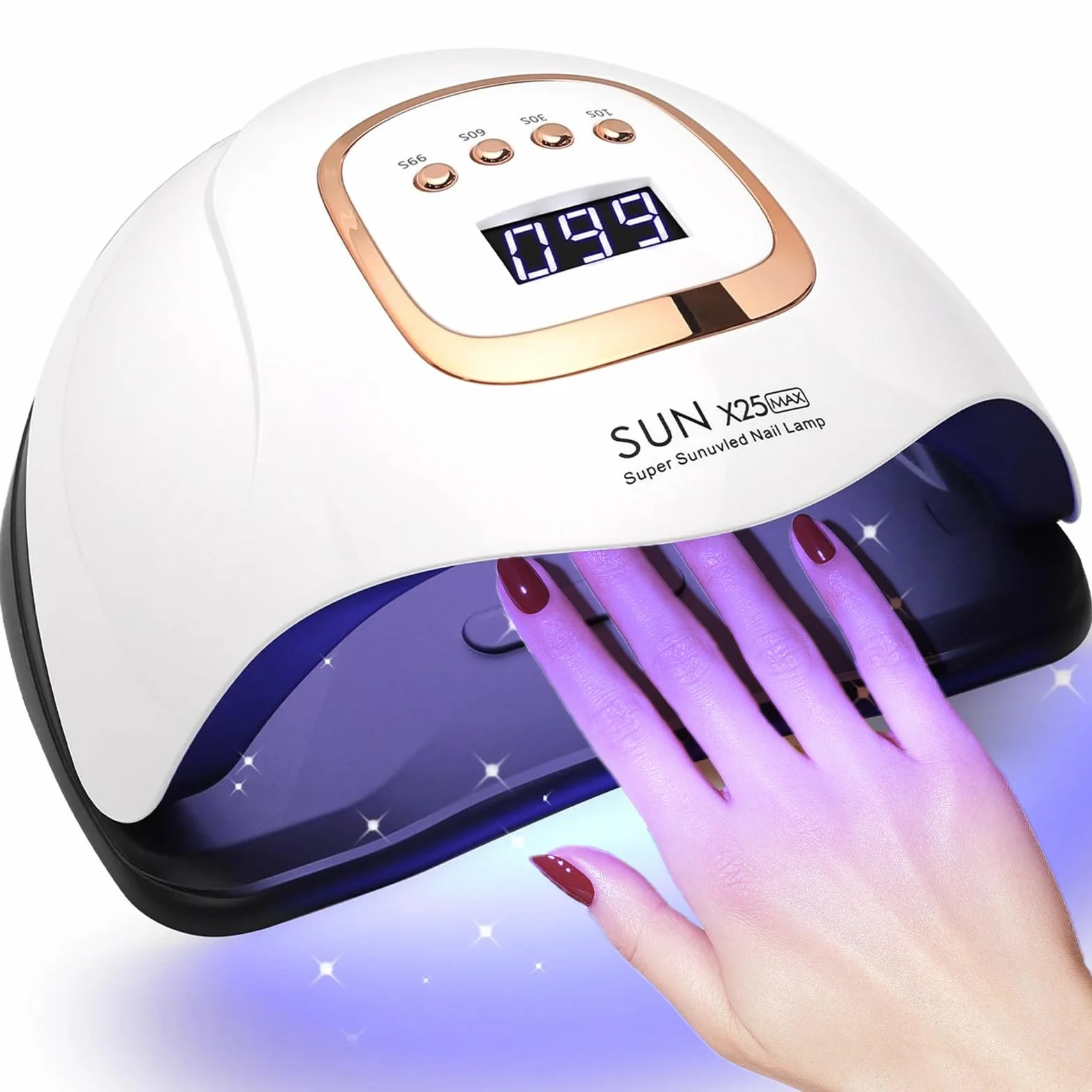 Lampada UV LED Unghie Professionale 380W 81 Perle 4 Timer LCD Display Sensore Automatico