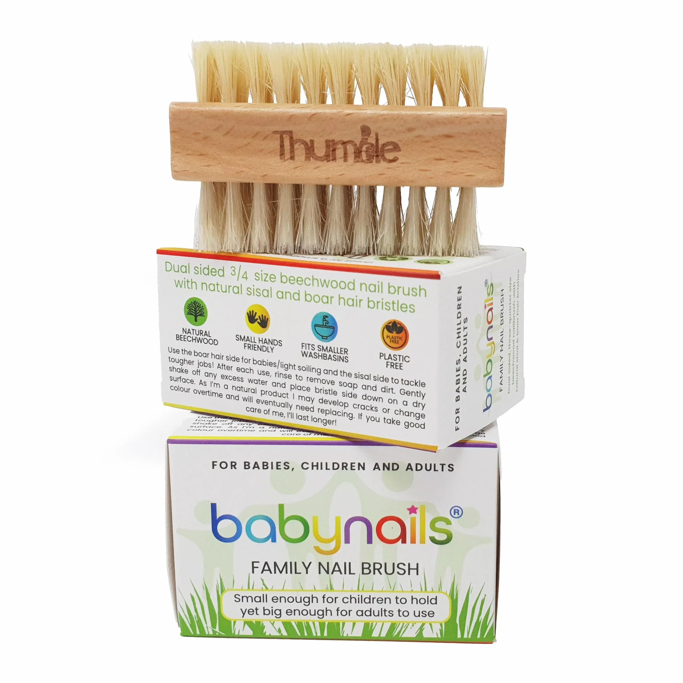 Spazzolino Unghie Legno Neonati | Lavaunghie Bebè | Spazzola Mani | per Bambini Adulti | Pulizia Unghie Famiglia by Baby Nails