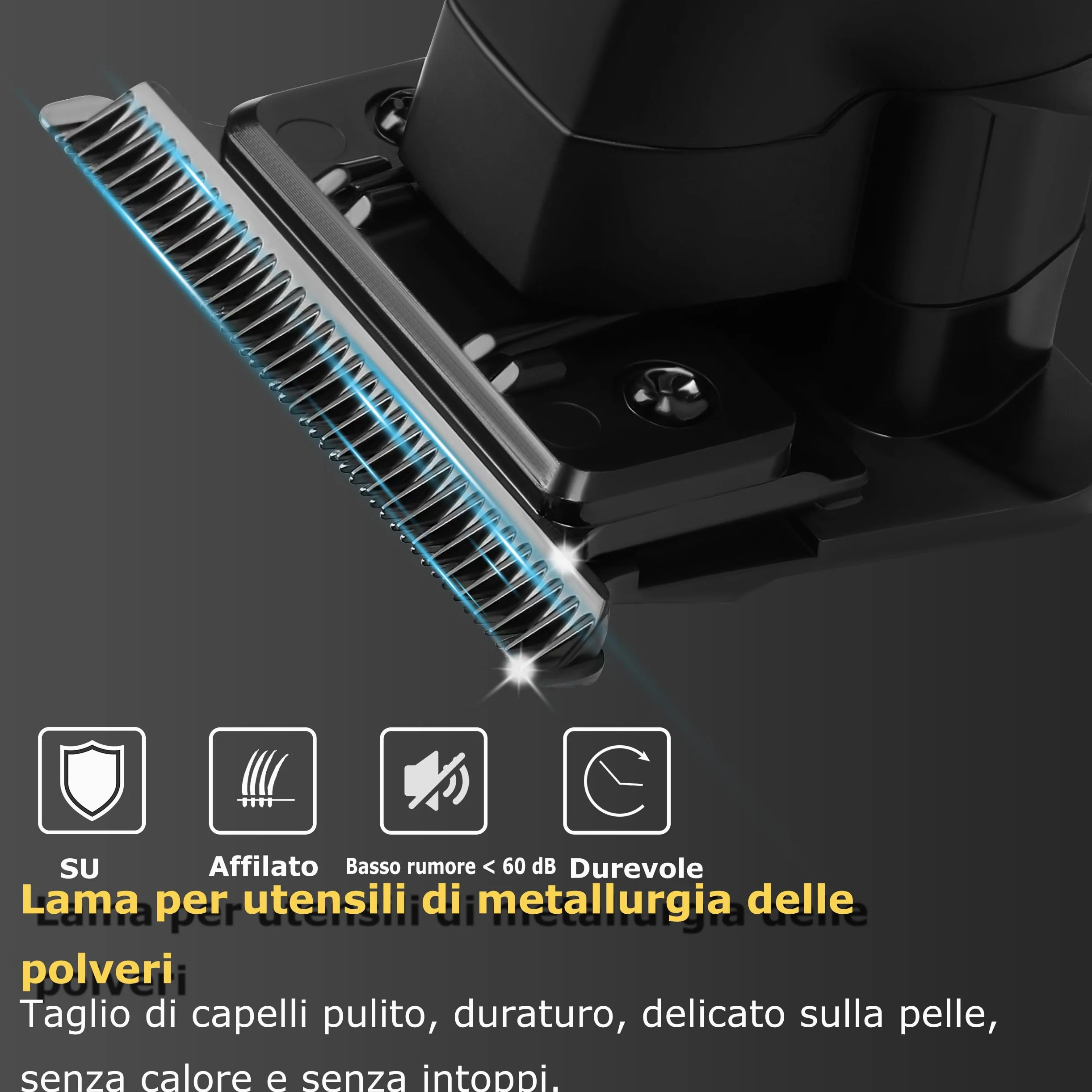 Kemei Rasoio elettrico da uomo - Rasoio per capelli professionale senza spazio - Rasoio a testa calva senza fili - 1102+2299