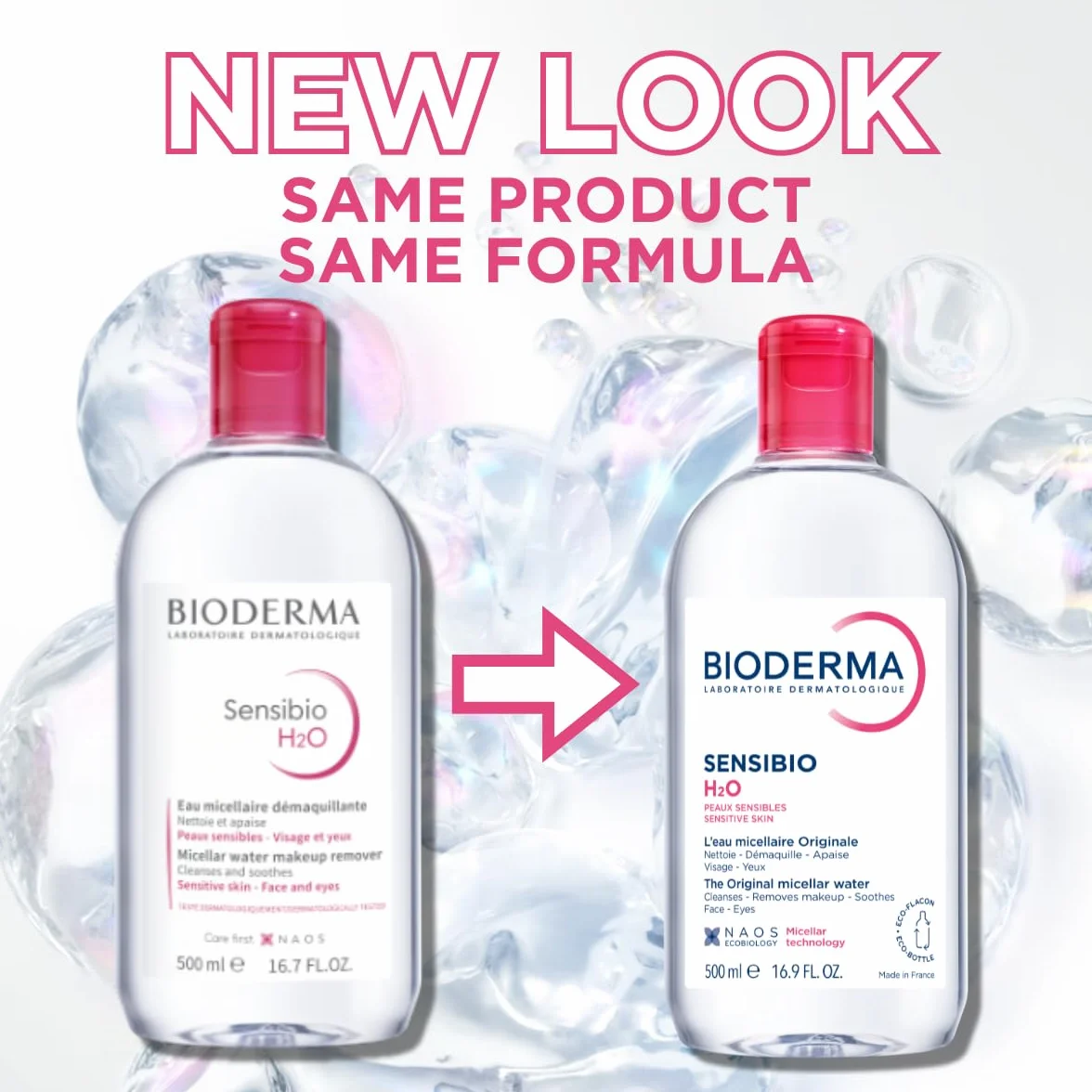BIODERMA Sensibio H2O Acqua Micellare Detergente Struccante 500 ml Pelle Sensibile