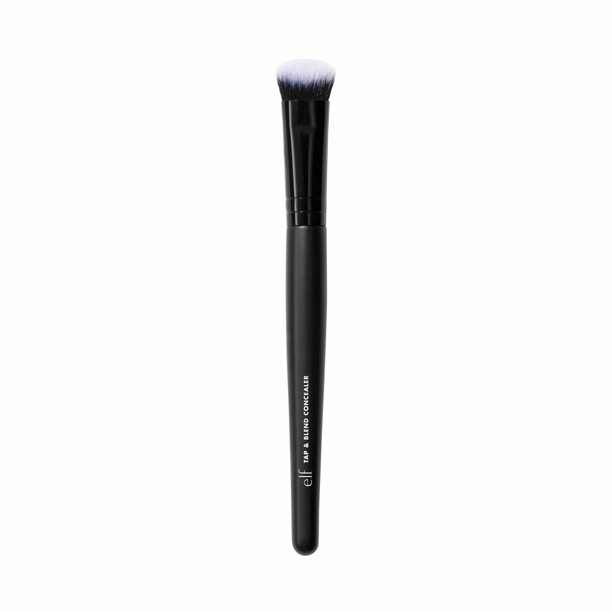 Tap & Blend Concealer Brush di e.l.f., pennello con punta di precisione, copre imperfezioni e macchie scure creando un finish effetto aerografato, sintetico, vegano e non testato sugli animali