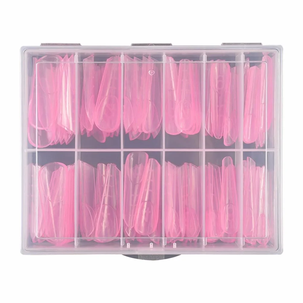 120 forme doppie per extension per unghie, in gel, copertura completa, con scala graduata, per manicure e nail art
