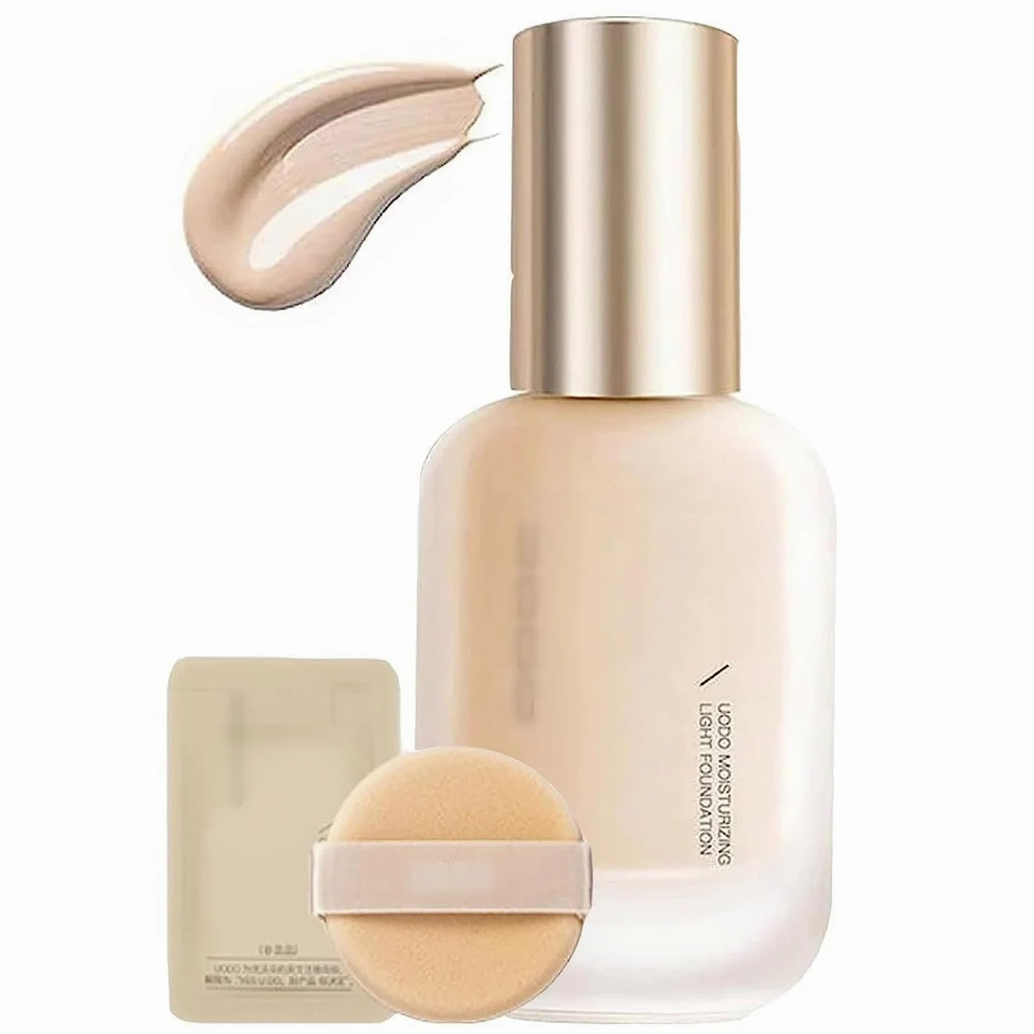 Fondotinta idratante leggero e mat a lunga tenuta UO-DO - Idratante waterproof, leggero e a lunga tenuta per tutti i tipi di pelle (C01 Naturale, Idratante)