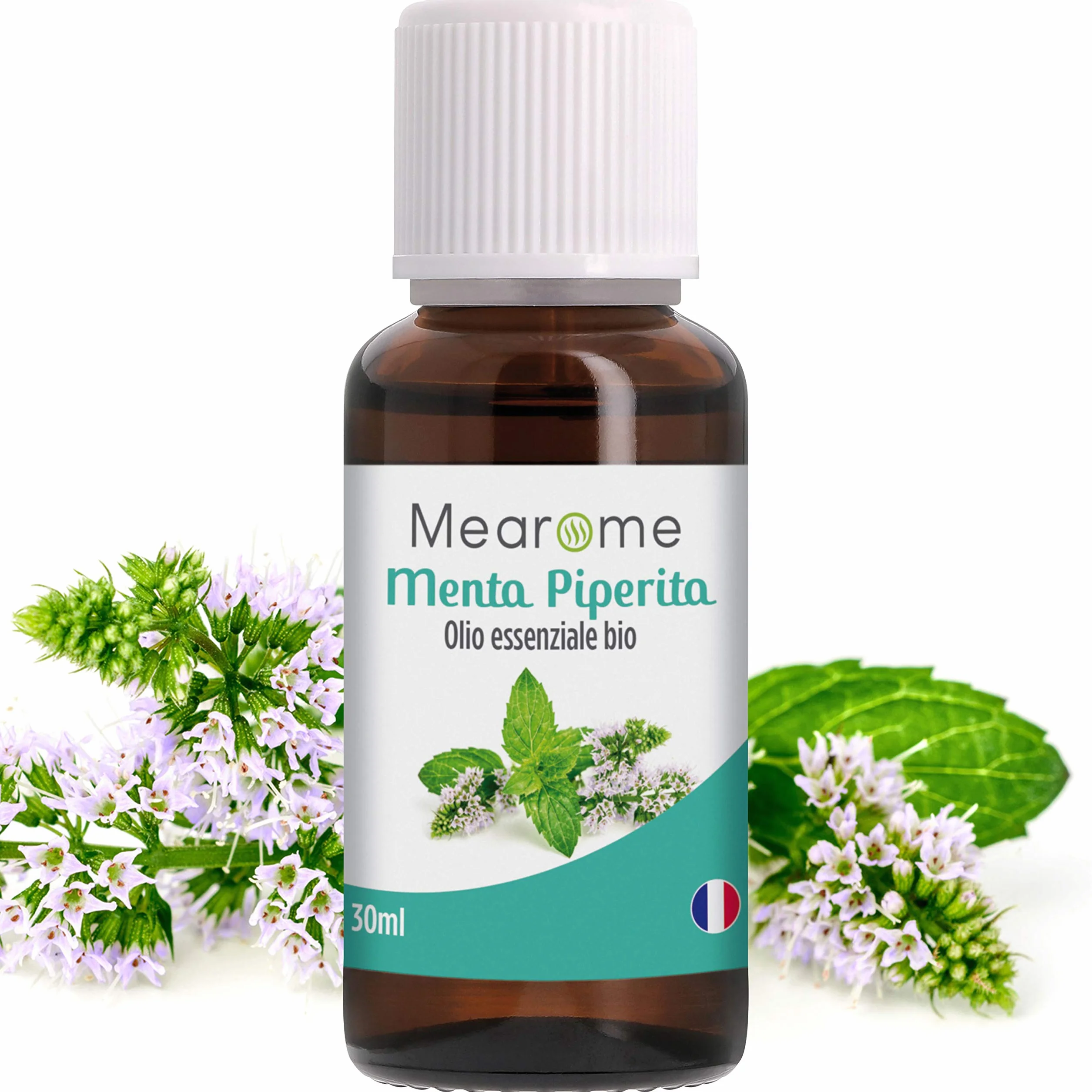 Olio Essenziale di Menta Piperita Bio 100% Puro 30 ML Repellente Certificato OEBBD OECT