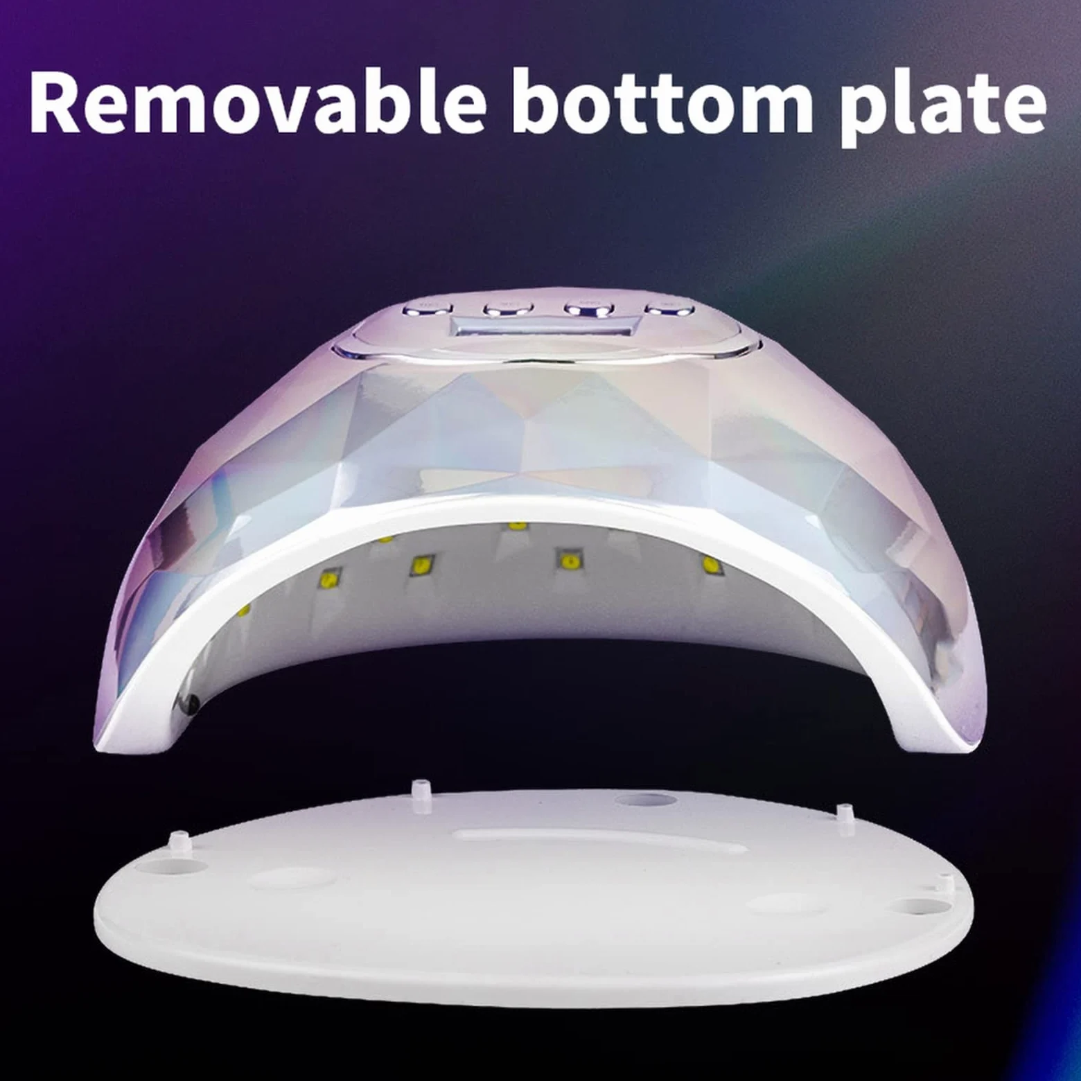 ZYC La Lampada a LED UV 86W per Unghie è Adatta per Tutti Gli smalti di Gel con Raggi ultravioletti 39 LED Lampada per Unghie a Secco rapido,Viola
