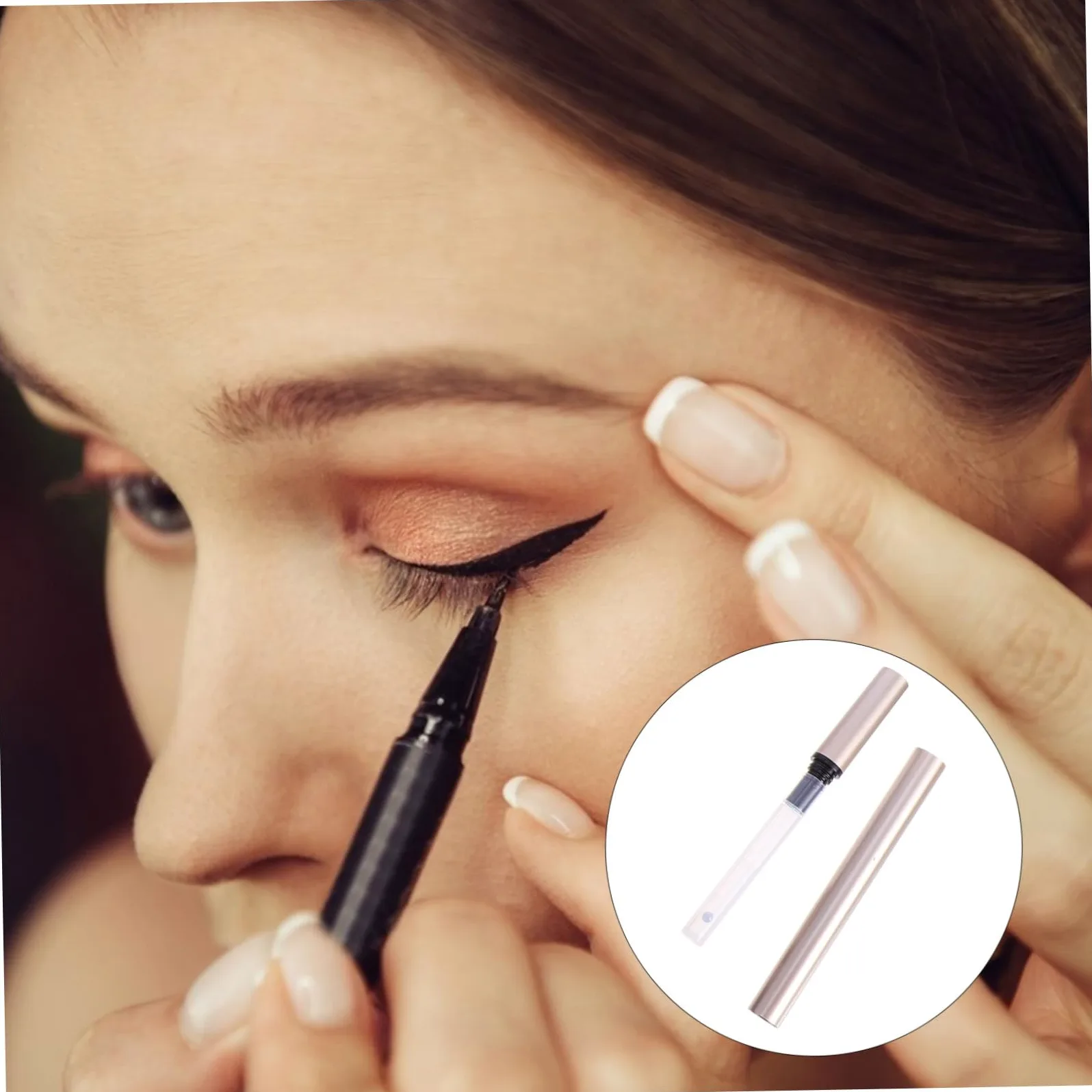 Tubetti Eyeliner Vuoti Ricaricabili in Plastica 5 Pezzi 1ml Colore Oro per Conservare Eyeliner o Olio Unghie per Negozi e Saloni Cosmetici