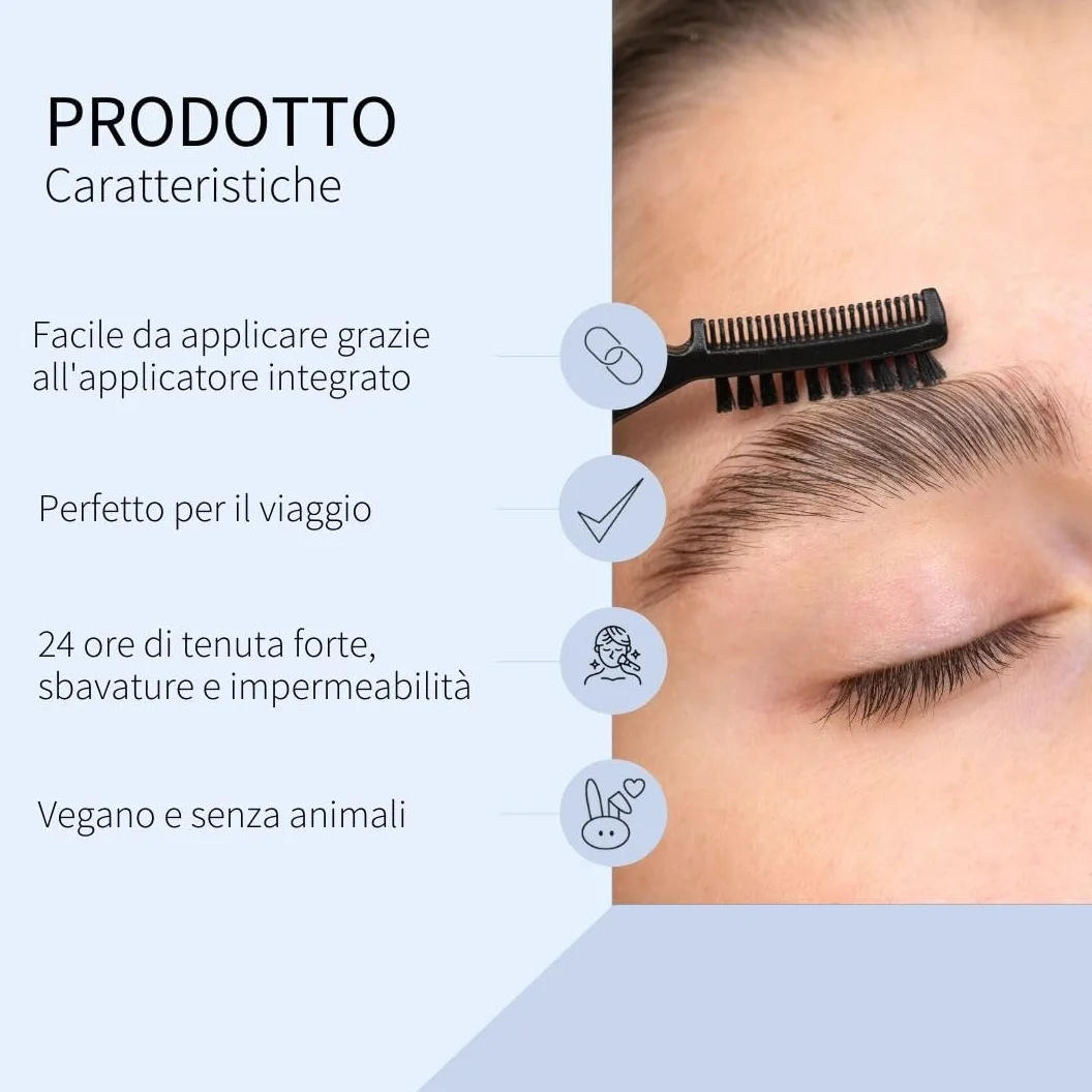 Fleeky - Set per sopracciglia Brow Fix, pomata e micropi, 3 in 1, forma perfetta ombreggiatura, riempimento e definizione per risultati naturali resistenti alle sbavature (marrone)