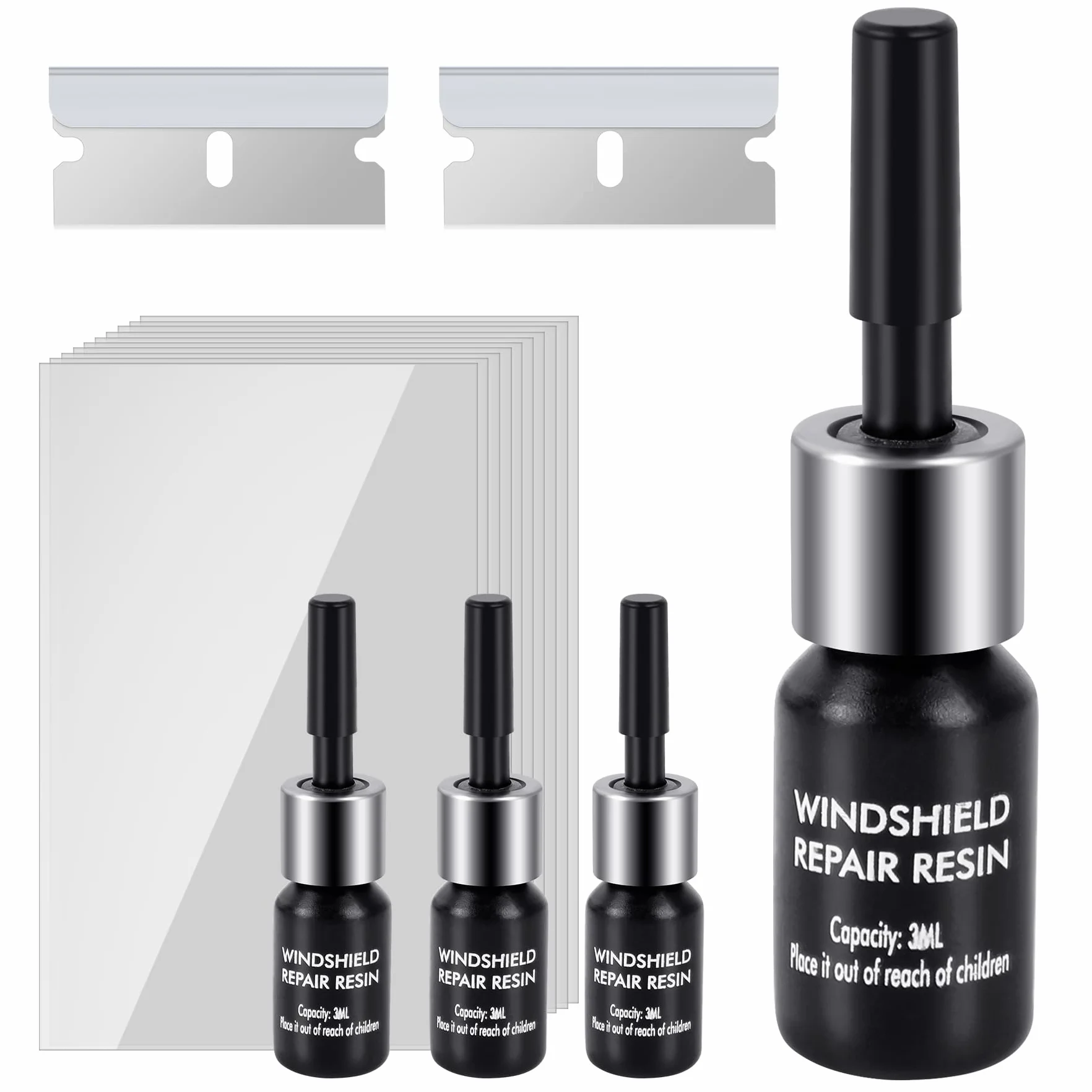 Kit di Riparazione Parabrezza Auto 4pcs per Salti e Crepe
