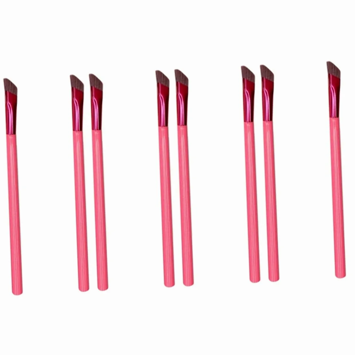 4 Set Di Pennelli Per Sopracciglia Angolati Per Trucco Da Donna Strumento Per Modellare E Riempire Le Sopracciglia 2 Pezzi * 4