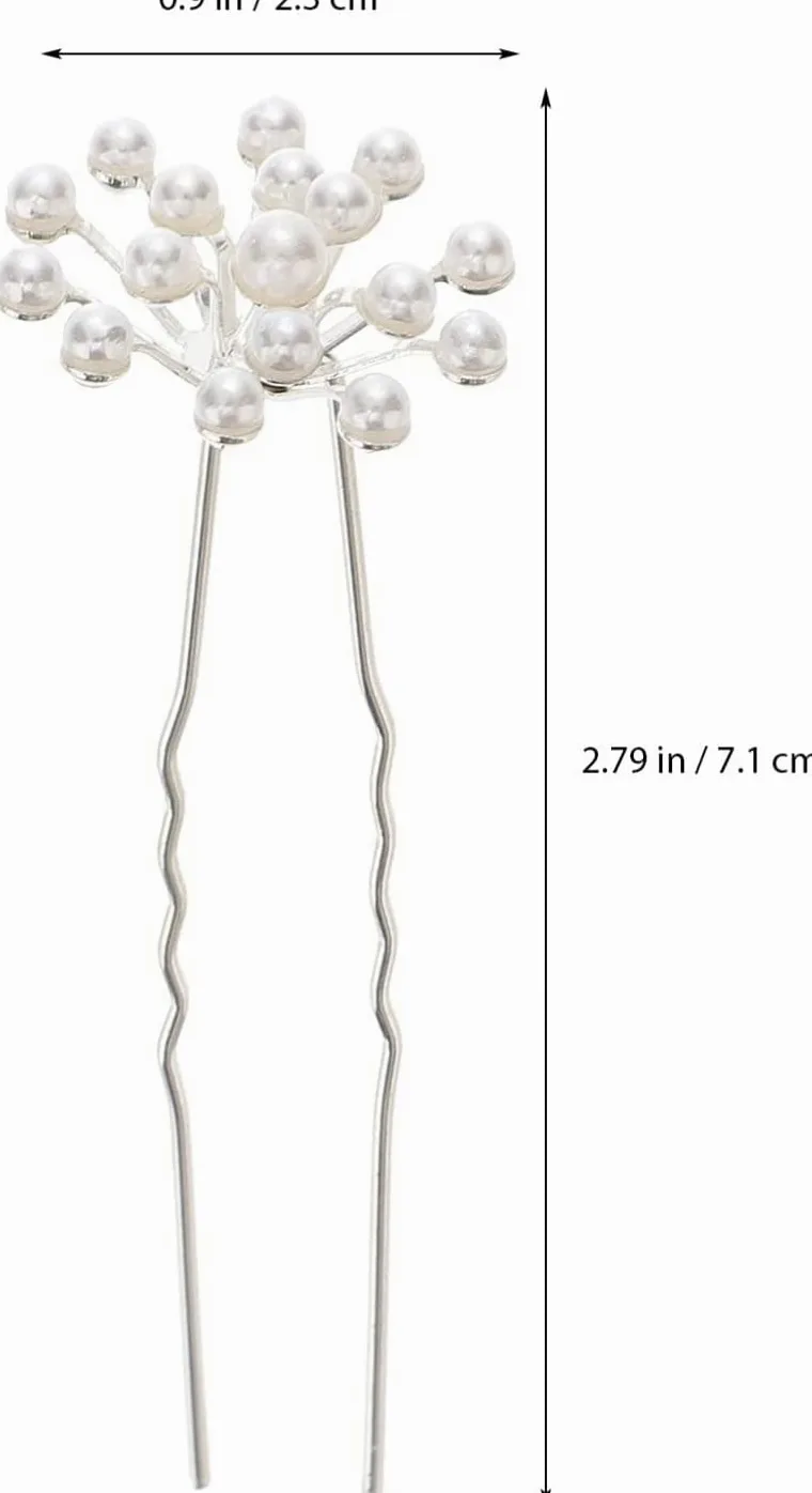 Forcine for capelli ， Fermagli for capelli for donna ， 40 pezzi Copricapo Spose Elegante Forcella Capelli Spilla da sposa Accessorio Ragazze Perle Chic Updo Chignon Gypsophila Damigelle d'onore Fiore