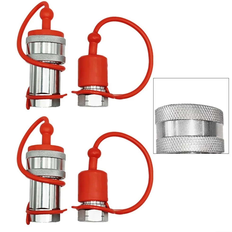 Accoppiatori idraulici a connessione rapida ISO5675 acciaio al carbonio 4000 PSI a prova di perdite per trattore