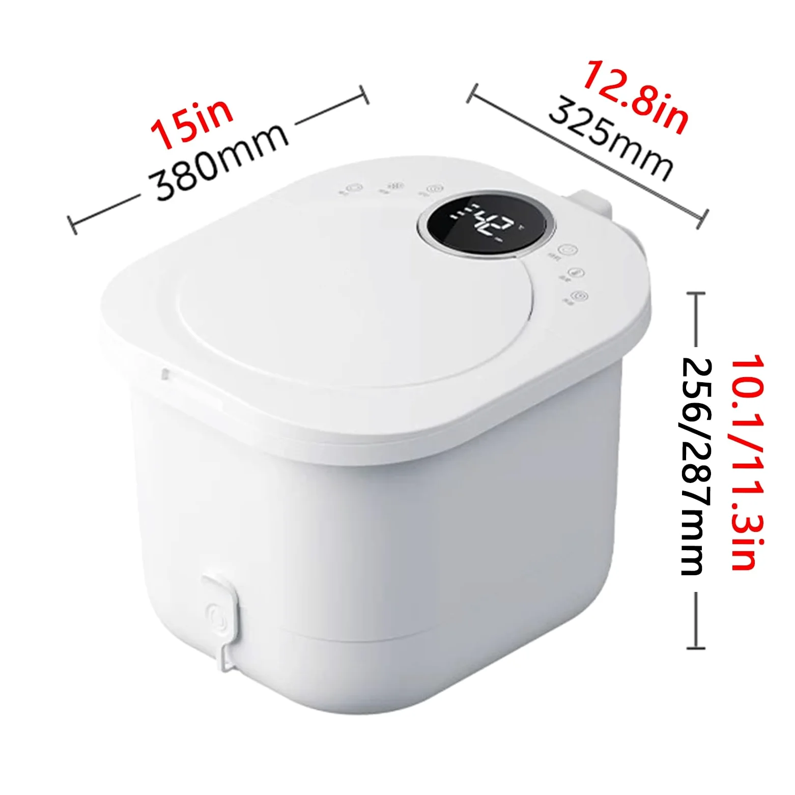 Vasca for Pediluvio, Controllo Della Temperatura Costante Regolabile | Rulli Massaggianti Rimovibili, Design A Drenaggio Rapido, Cavo Alimentazione 1,7 Metri(Electric)
