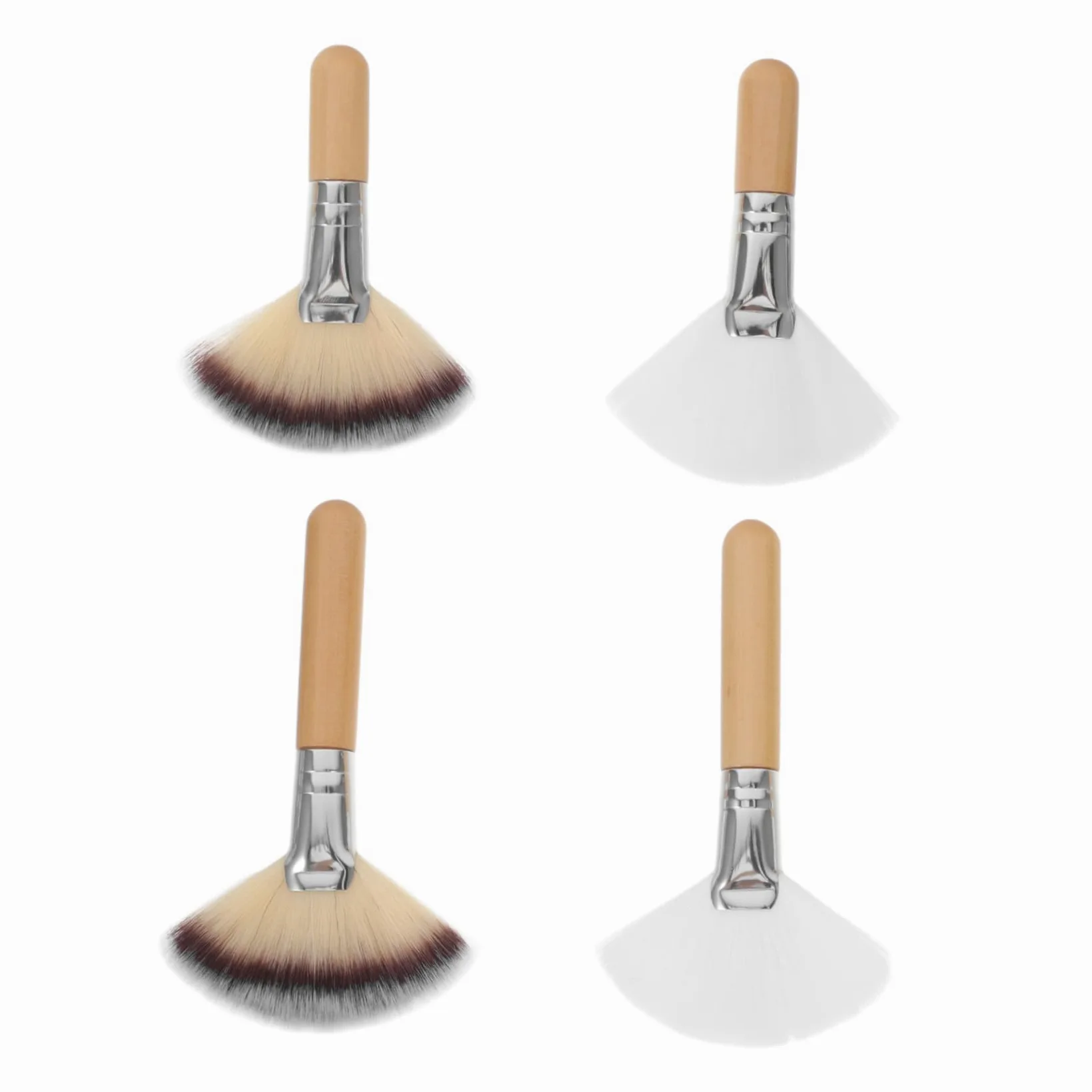 Didiseaon 12pezzi Spazzole Per Trucco Viso Spazzole Ventaglio Per Fondotinta Blush e Polvere Morbide e Professionali Per Contouring e Illuminazione Strumenti Di Bellezza Per Applicazione