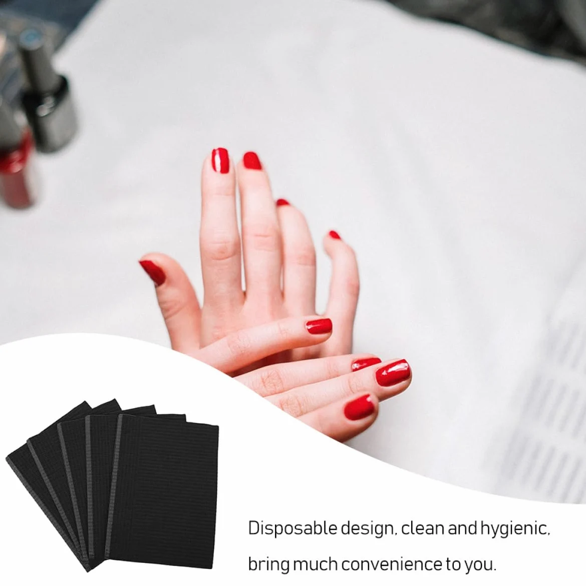 Toyvian Tappetino Monouso per Manicure 125 Pezzi Tampone Assorbente per Nail Art Tovagliette Morbide e Inodore per Saloni e Uso Professionale per Salone Bellezza e Casa