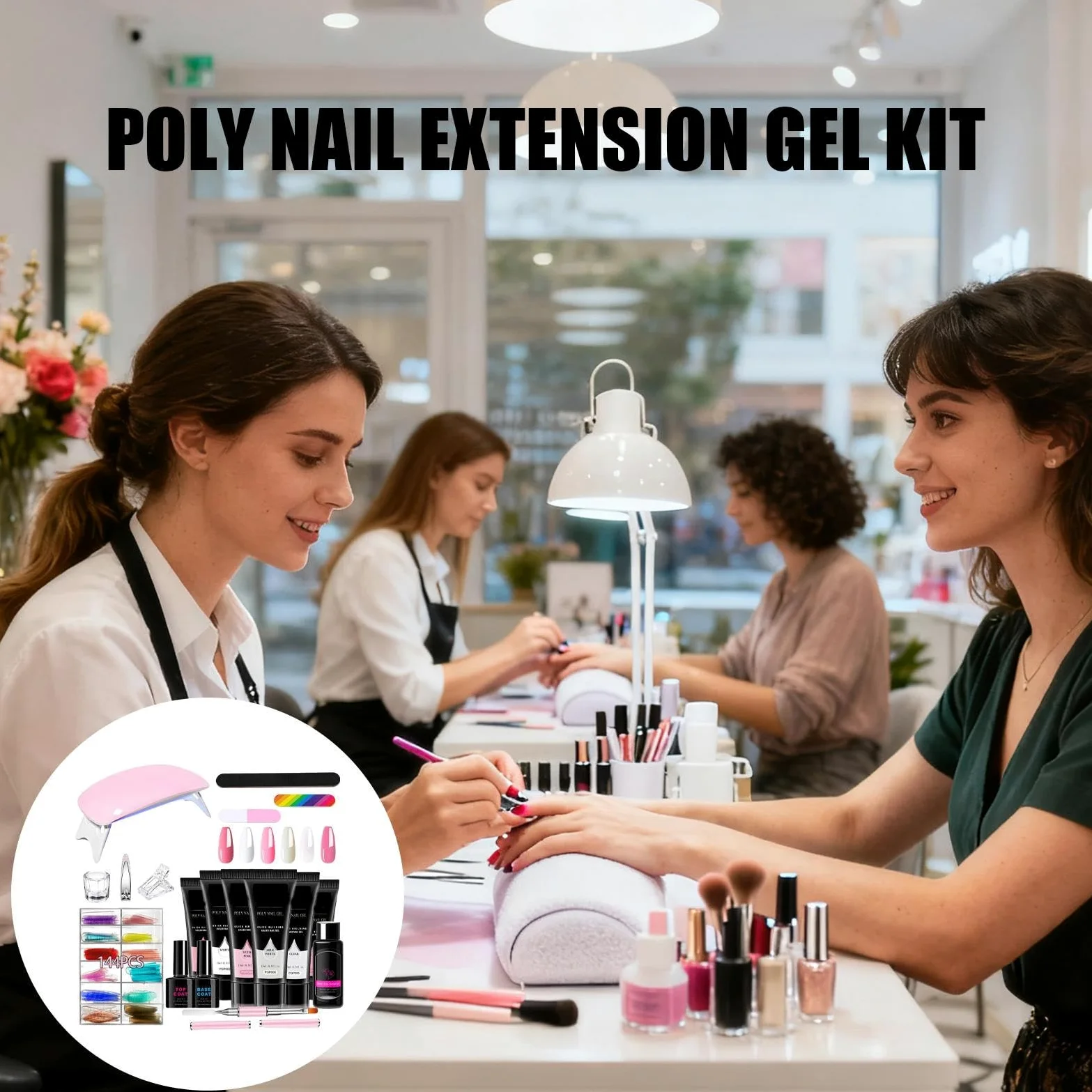 Kit Per Ricostruzione Unghie 6 Colori Leggeri | Gel di Finitura Professionale per Unghie Ideale per Viaggi Casa Ufficio Scuola Fidanzata Moglie