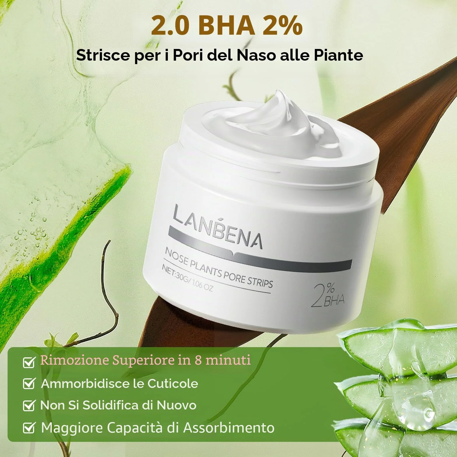 LANBENA - Rimozione di punti neri, per rimuovere la testa nera del viso, rimozione punti neri (29,8 g)