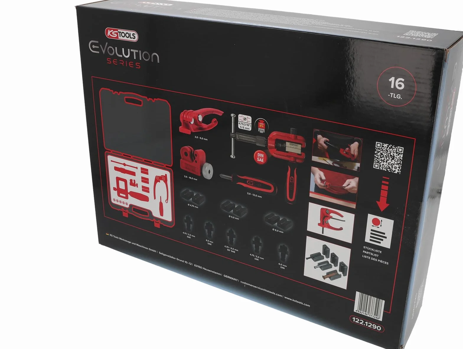 KS Tools 122.1290 Serie bordatubi universale Master, 16 pz.
