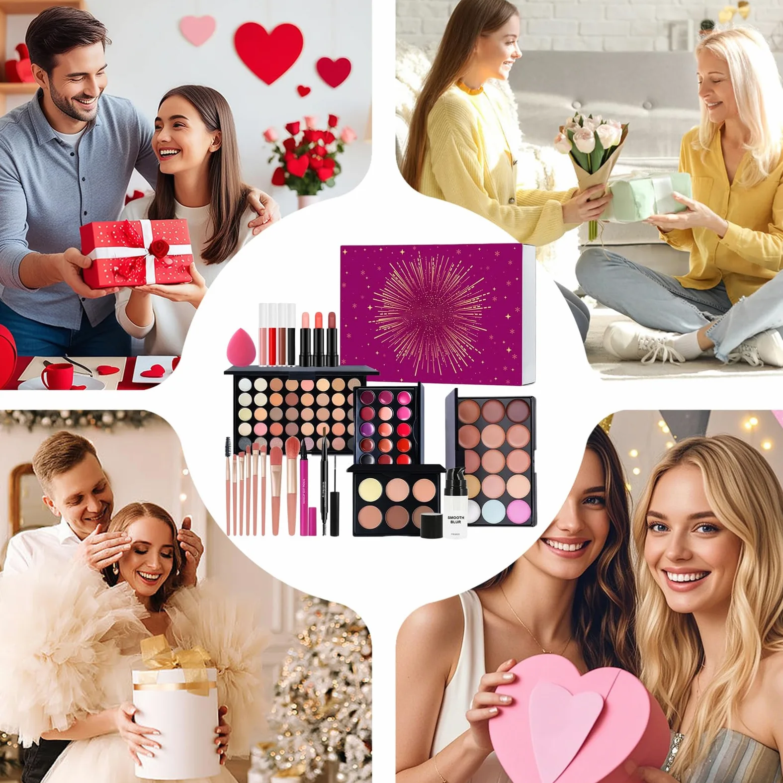 Set Di Trucco | Bellezza Palette di Ombretti Rossetto Pennello | Kit Completo Con Palette Di Ombretti - Per Ragazze Adolescenti Principianti Compleanno Natale Moglie Festa Della Mamma Casa S