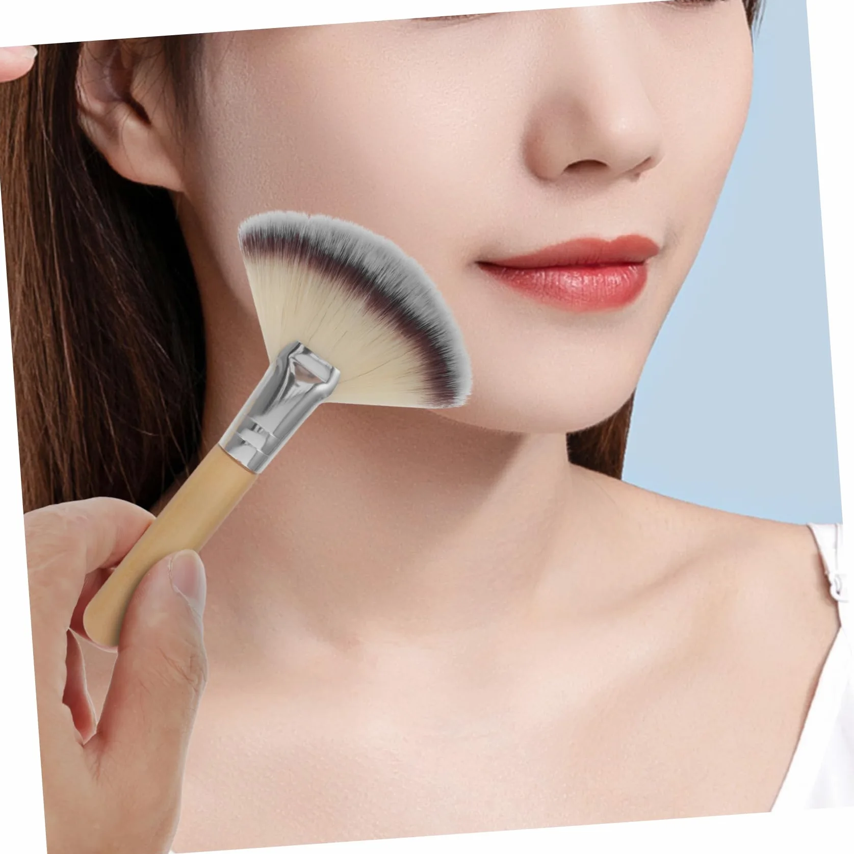 Didiseaon 12pezzi Spazzole Per Trucco Viso Spazzole Ventaglio Per Fondotinta Blush e Polvere Morbide e Professionali Per Contouring e Illuminazione Strumenti Di Bellezza Per Applicazione