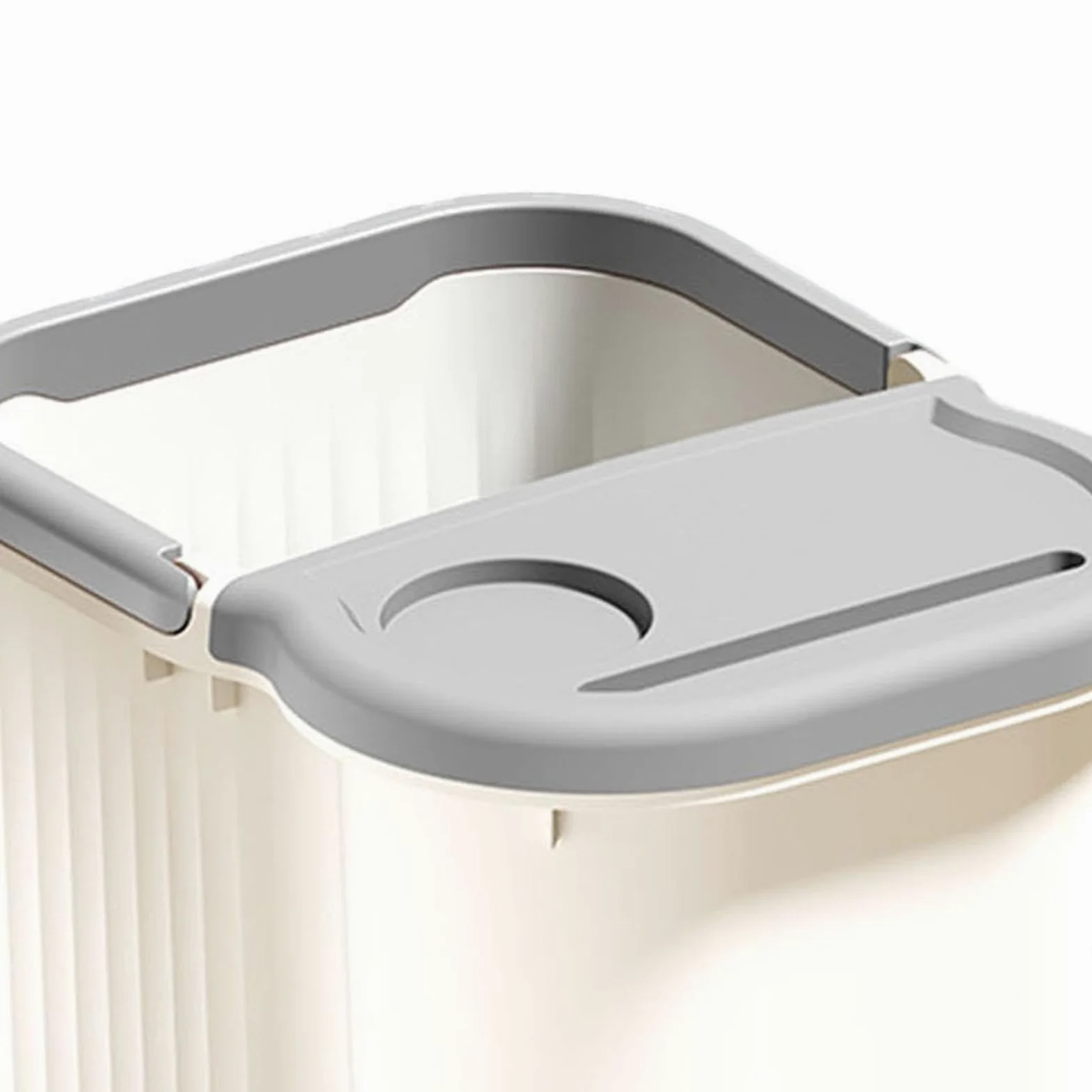 Vaschetta per Pedicure con Vaschetta Grande, Punti Massaggianti per I Piedi, in Materiale PP con Manico Antiscivolo, Adatta per Uso Domestico Fa, Bianco Grigio, L