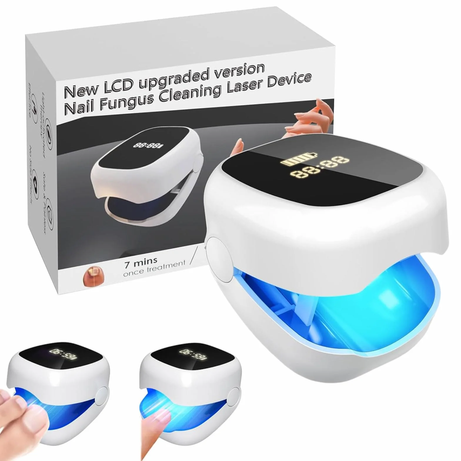 Dispositivo Anti Micosi Unghie Piedi, Dispositivo Laser per Micosi Unghie Dei, Laser Trattamento fungo chiodo, Micosi Unghie dei Piedi Pulizia e Riparazione Unghie Effettive per Micosi (Color 2)