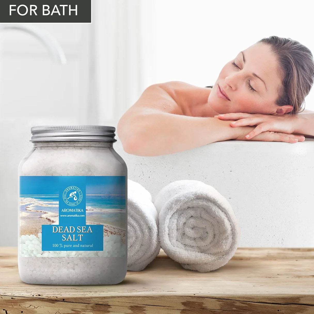 Sale del Mar Morto 1000g - Naturale e Puro al 100% - Sali del Mar Morto 1Kg - Meglio per il Buon Sonno - Antistress - Bagno - Bellezza - Rilassante - Sali da Bagno