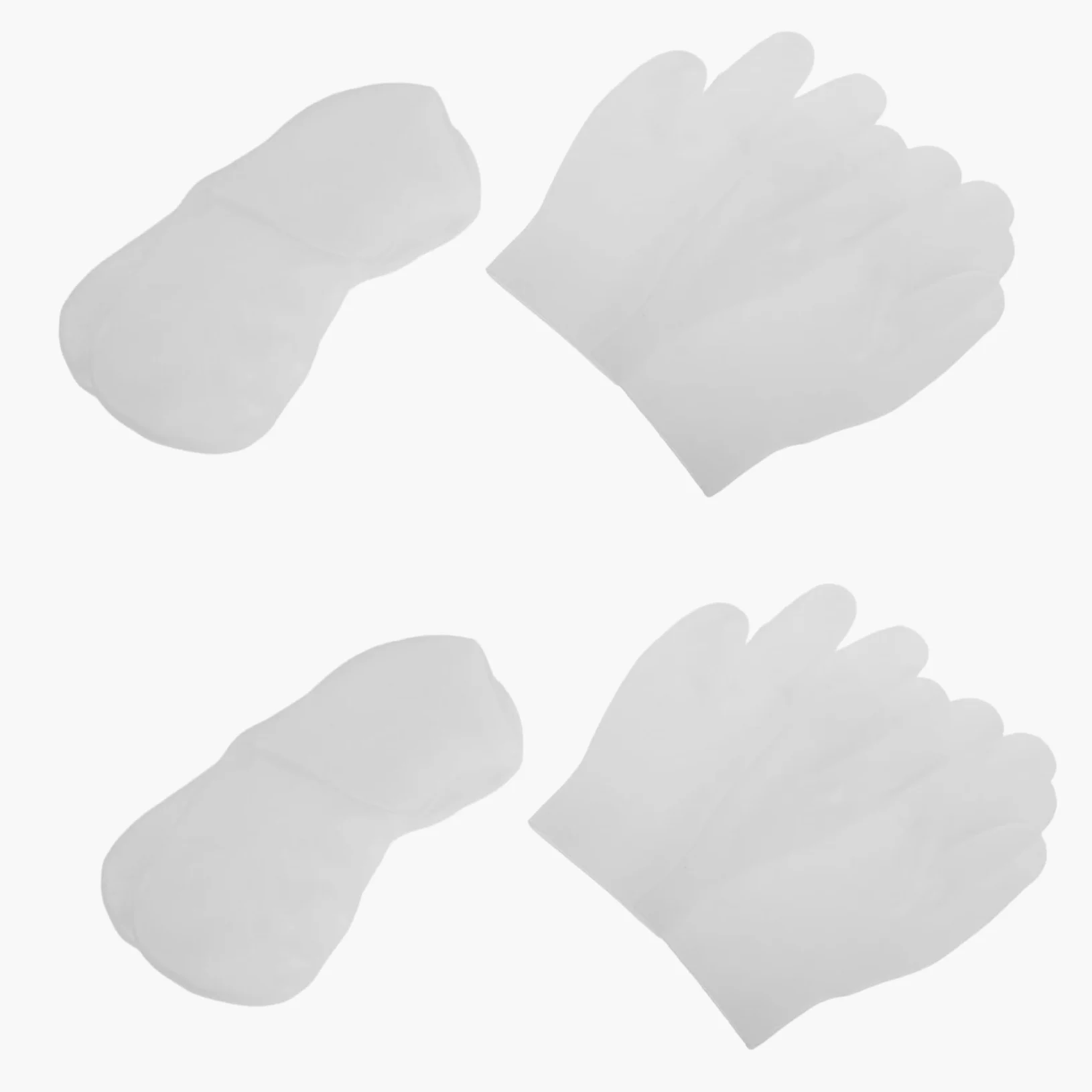 TOYANDONA 8 Calzini e Guanti in Silicone Gel per Piedi e Mani Idratanti Esfolianti e Riutilizzabili della Secca e Screpolata Elasticizzata per Rigenerazione e Morbidezza