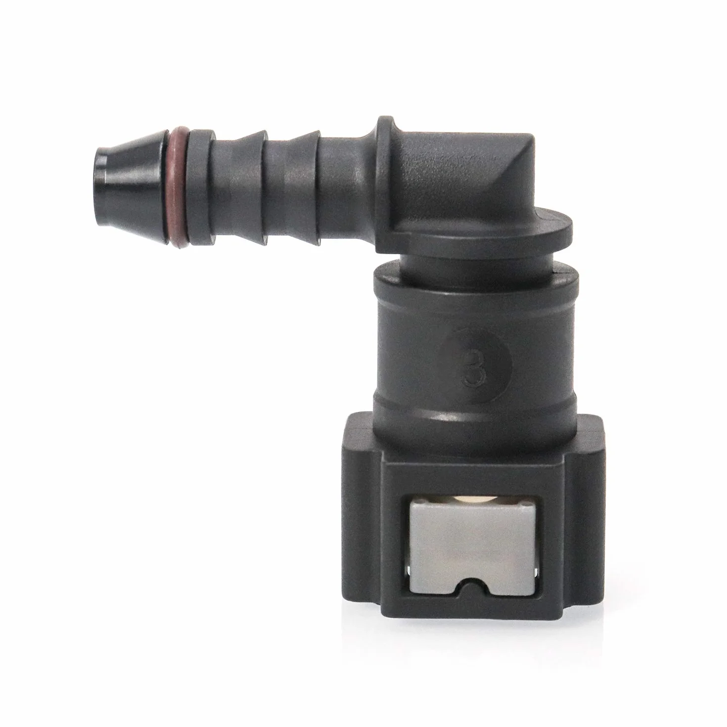 QWORK Attacco rapido carburante 90° connettore femmina plastica 7.89mm ID6 2 sztuki