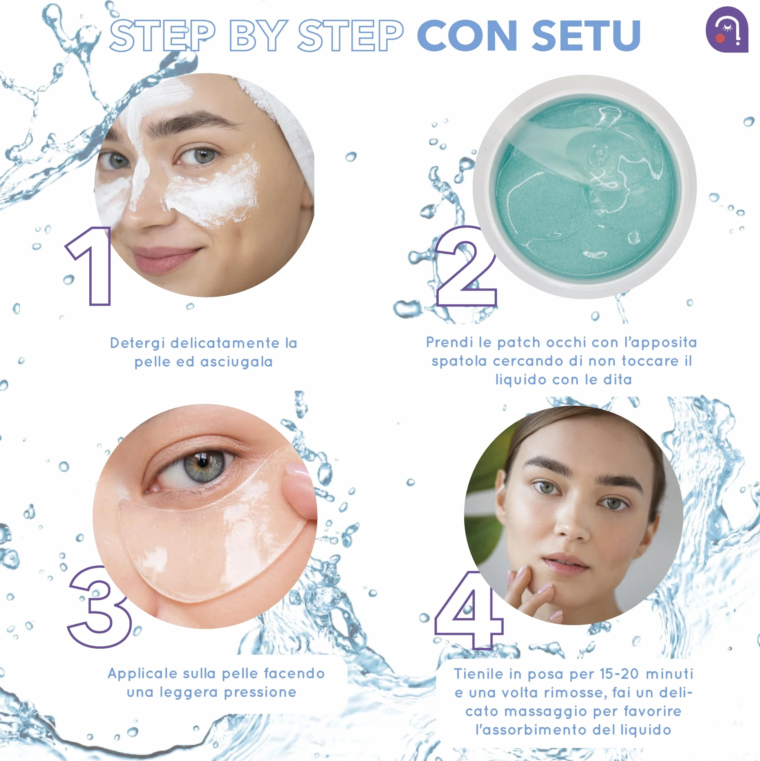 60 Patch Occhi con Niacinamide, Collagene e Acido Ialuronico. Patch Occhiaie e Borse, Maschera Contorno Occhi Occhiaie