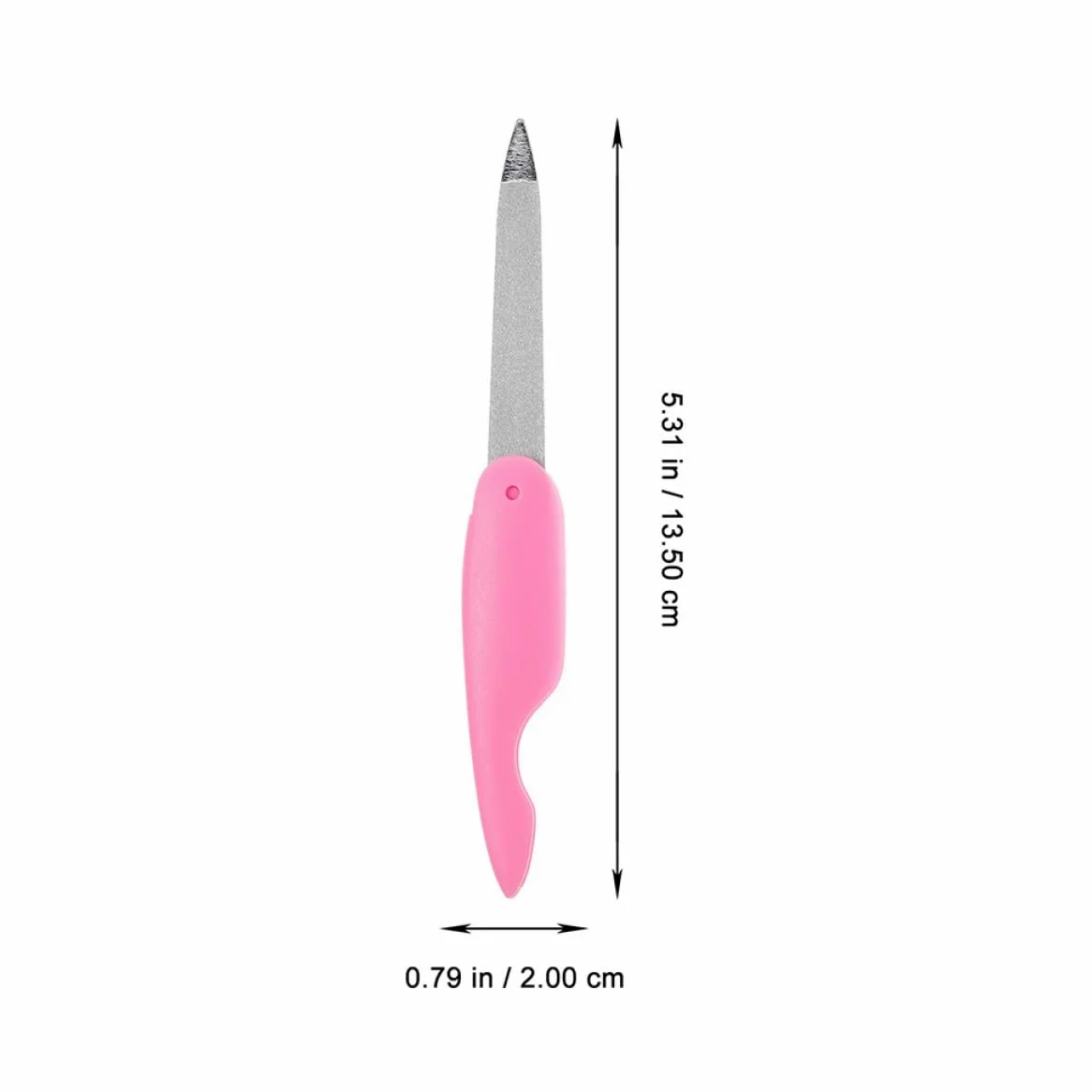 Lima per Unghie Pieghevole Rosa 8 Pezzi, Doppio Lato | Abs e Metallo, Formato Mini Tascabile, Uso Casa e Salone, Texture Delicata per Rifinitura