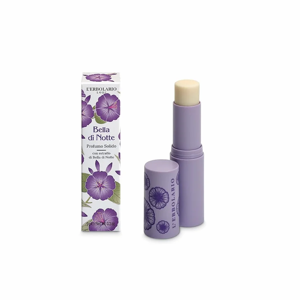 L'Erbolario Bella Di Notte Profumo Solido Edizione Limitata - Fragranza Dolcemente Fiorita E Vanigliata, 9 G