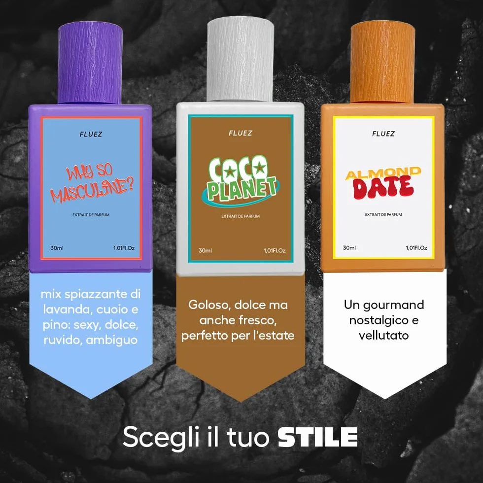 FLUEZ Extrait de Parfum, Collezione Anni '90, 30 ml, Profumo Unisex con Varianti di Fragranze (COCO PLANET)