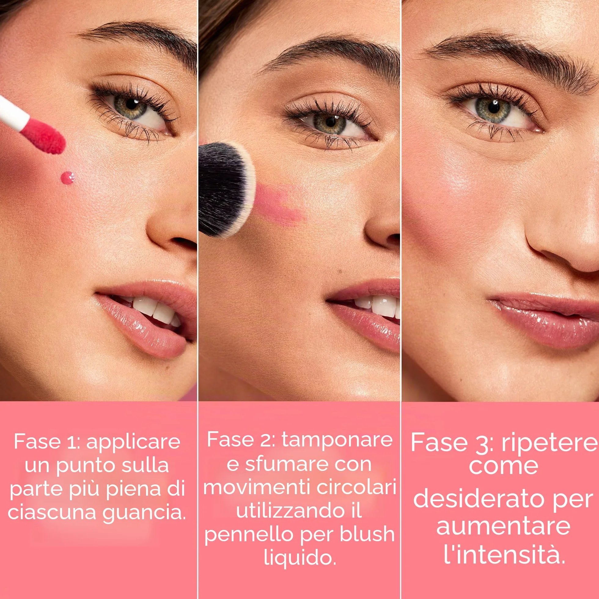 e.l.f. Camo Liquid Blush Brush, pennello da blush ad angolo, ideale per applicare e sfumare i colori sulle guance, setole dense e morbide, prodotto vegano e non testato sugli animali