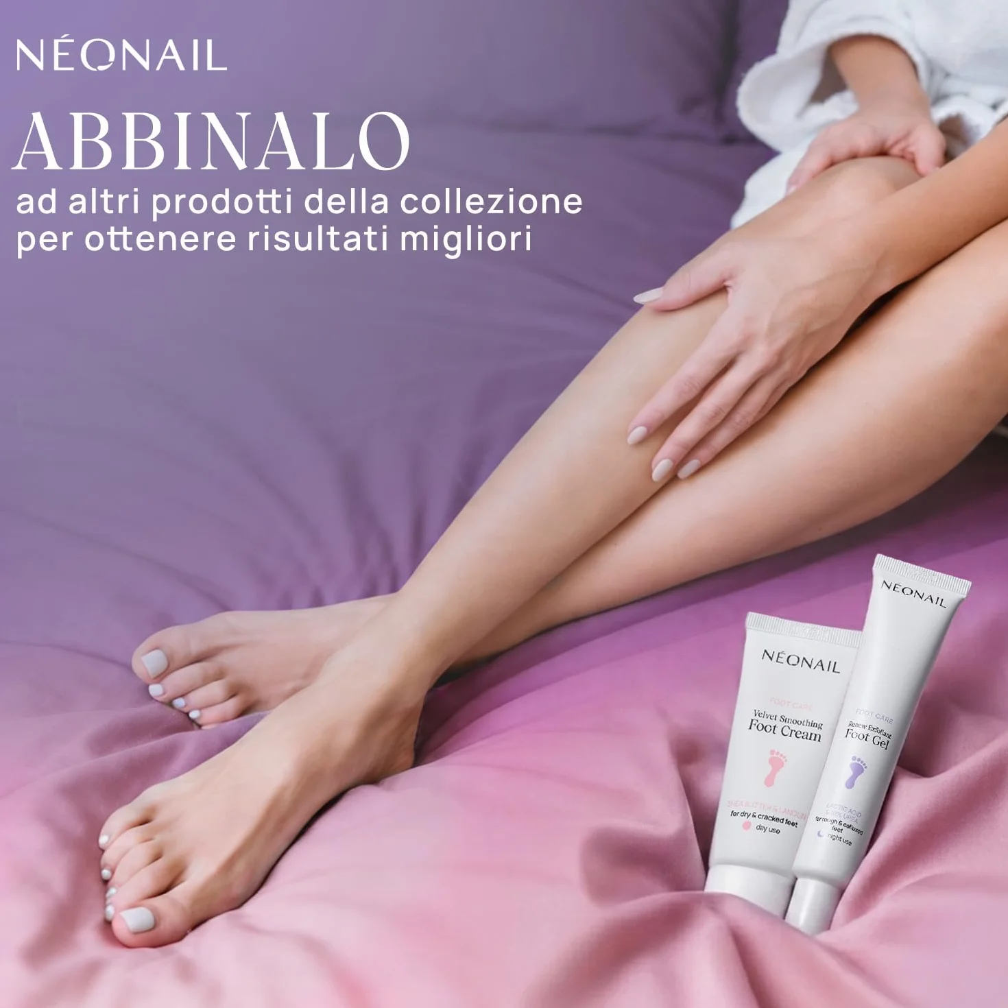 NÉONAIL Gel esfoliante piedi con urea 10% e acido lattico - Renew Exfoliant Foot Gel - gel cheratolitico per piedi secchi e screpolati - 50 ml