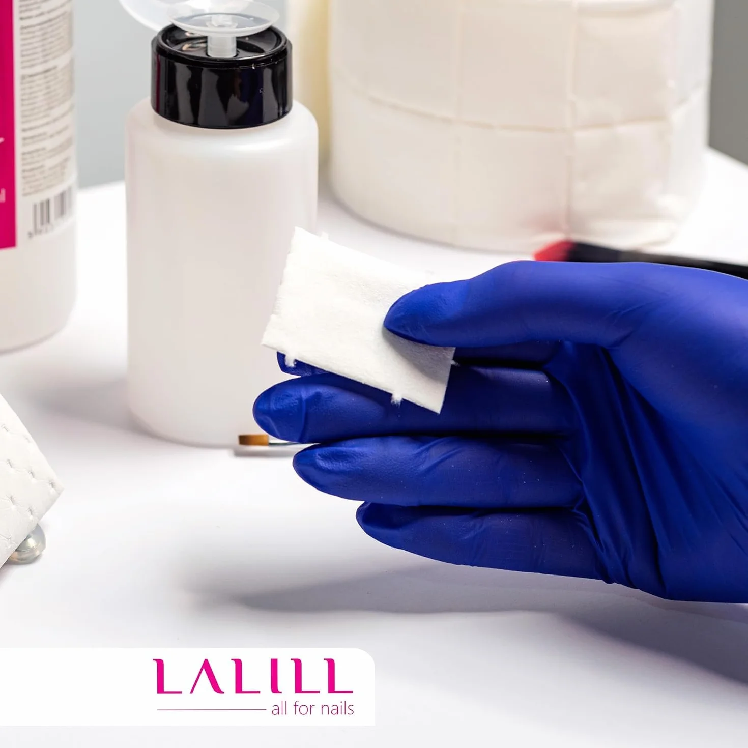 LALILL Dischetti di Cellulosa 2000 pz - 8 Strati - Pad Senza Pelucchi per Gel e Semipermanente - Nail Cleaner, Acetone, Remover - Accessori Manicure Professionale e Nail Art