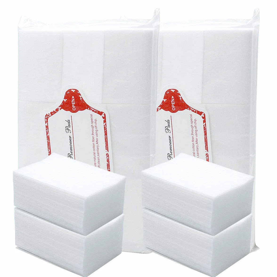 800 Pezzi Salviette in Cotone per Unghie, Tamponi di Cotone di Pulire Nail, Nail Wipe Cotton Pad Lint Free Wipes, Rimozione Del Cotone Pulitore Pad Cellulosa Unghie, Cotone per Unghie Gel