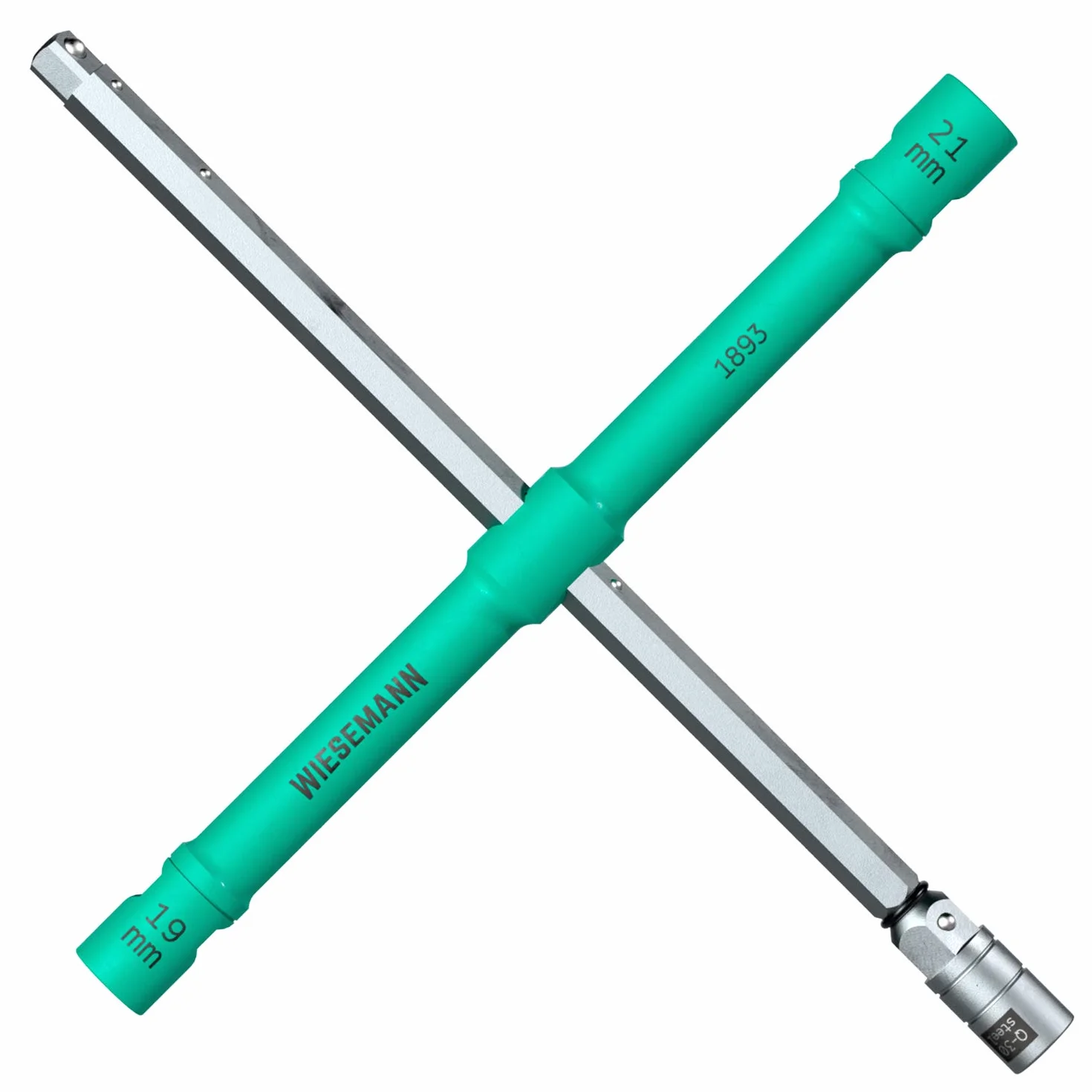 WIESEMANN 1893 Innovativa chiave a croce per ruota 4 in 1 pieghevole in acciaio Q-30 con sistema Ball Guard